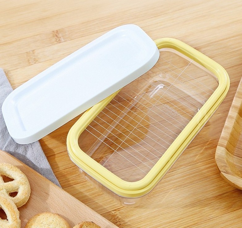 Household Butter Box Cheese Cutting Crisper Sealed Rectangular Storage Box Baking Kitchen Tool