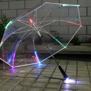 LED Luminous Transparent Umbrella With Flashing Function