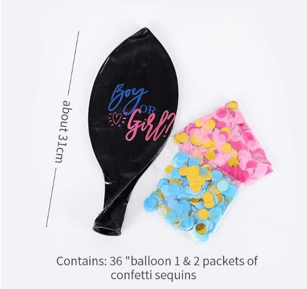 2020 New Design Jumbo Baby Shower Gender Reveal Party Balloon Confetti