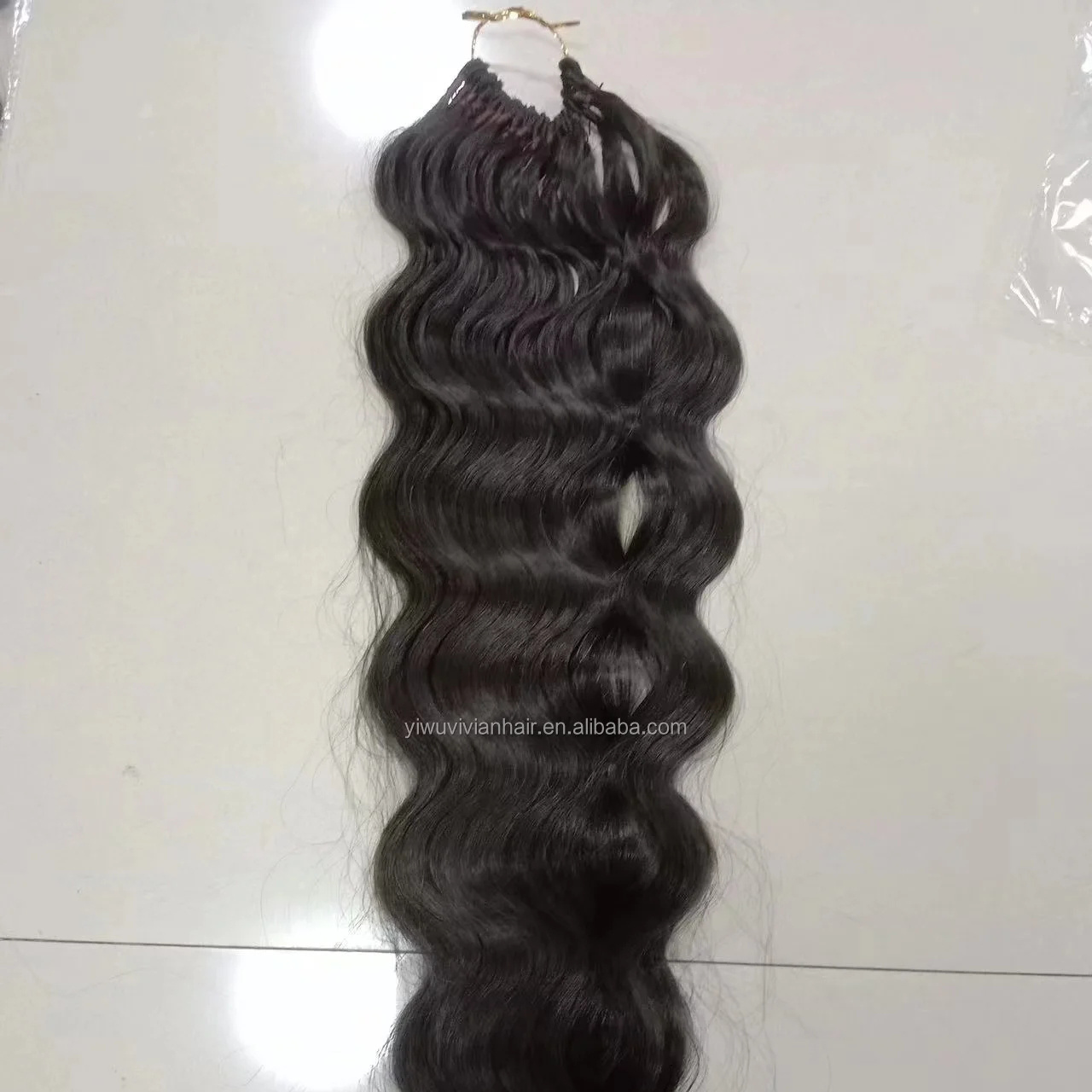 Vivian 2024 new top quality 24inch 100g 26strands premium synthetic body wave crochet hair extension soft like human hair