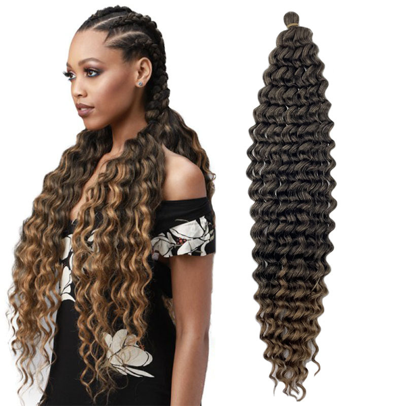 Vivian hair 24 inch Deep curly crochet bulk hair twist crochet braids ocean deep twist