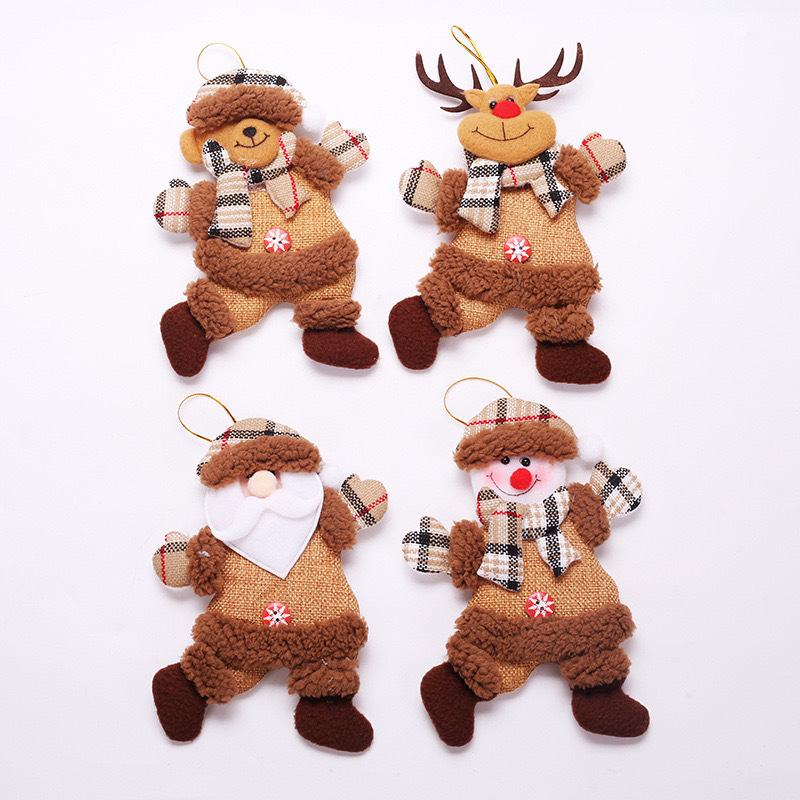 Hot Sale Christmas Little Doll Dancing Snowman Deer Bear Santa Claus Ragdoll Plush Toys