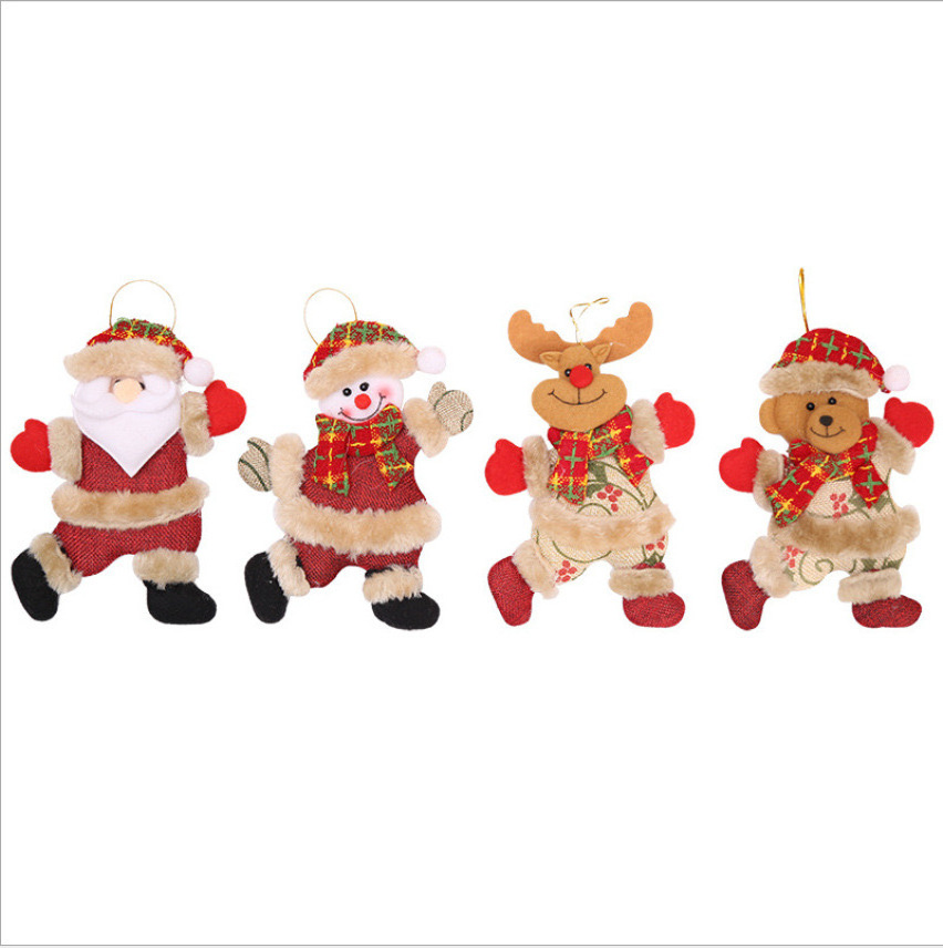 Hot Sale Christmas Little Doll Dancing Snowman Deer Bear Santa Claus Ragdoll Plush Toys