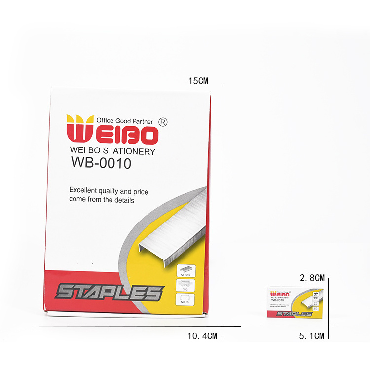 New stainless steel silver white staples  regular staples student office supplies staples