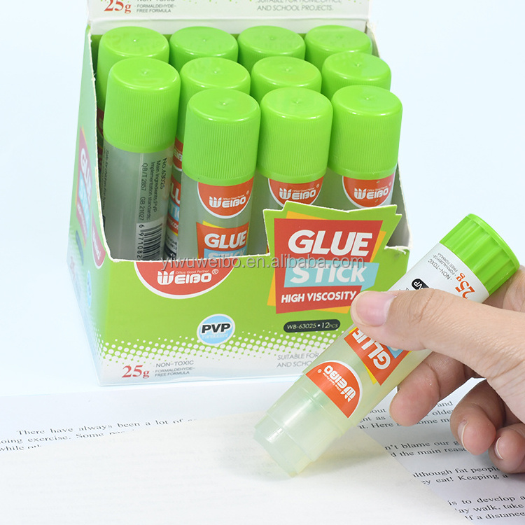 Weibo 25g Glue Stick High Viscosity Non-Toxic Soft Paste Washes Out Safe and Clean For Children Fit for Paper Photo Glue Stick