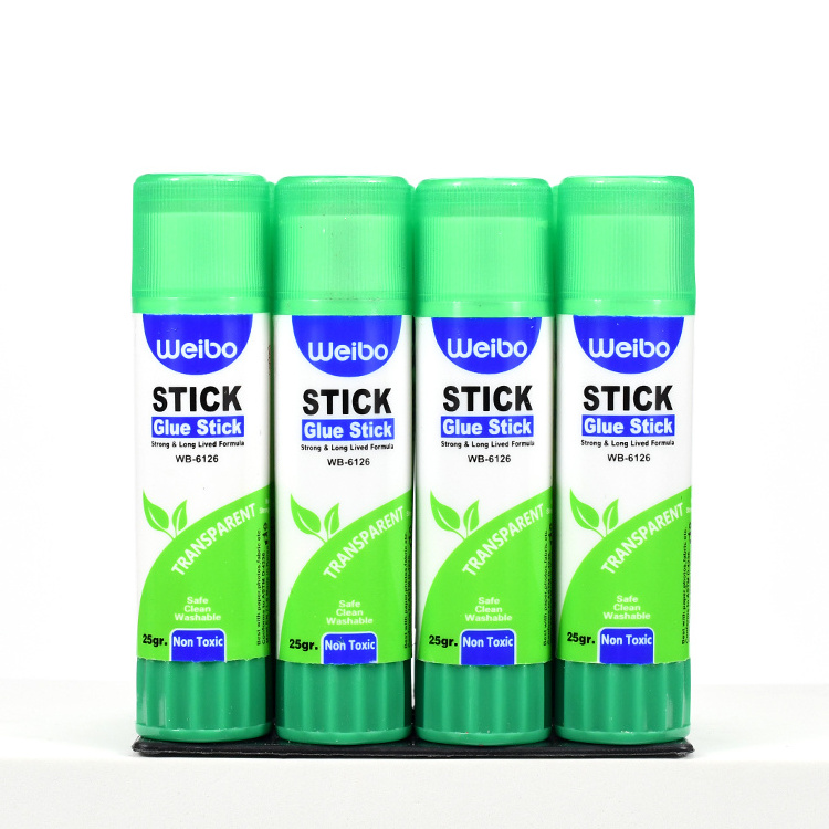 Wholesale Strong Adhesive 25g 12pcs  set Clear Green Glue Stick  for Adult Kids School Hand DIY Making Craft Scrapbooking