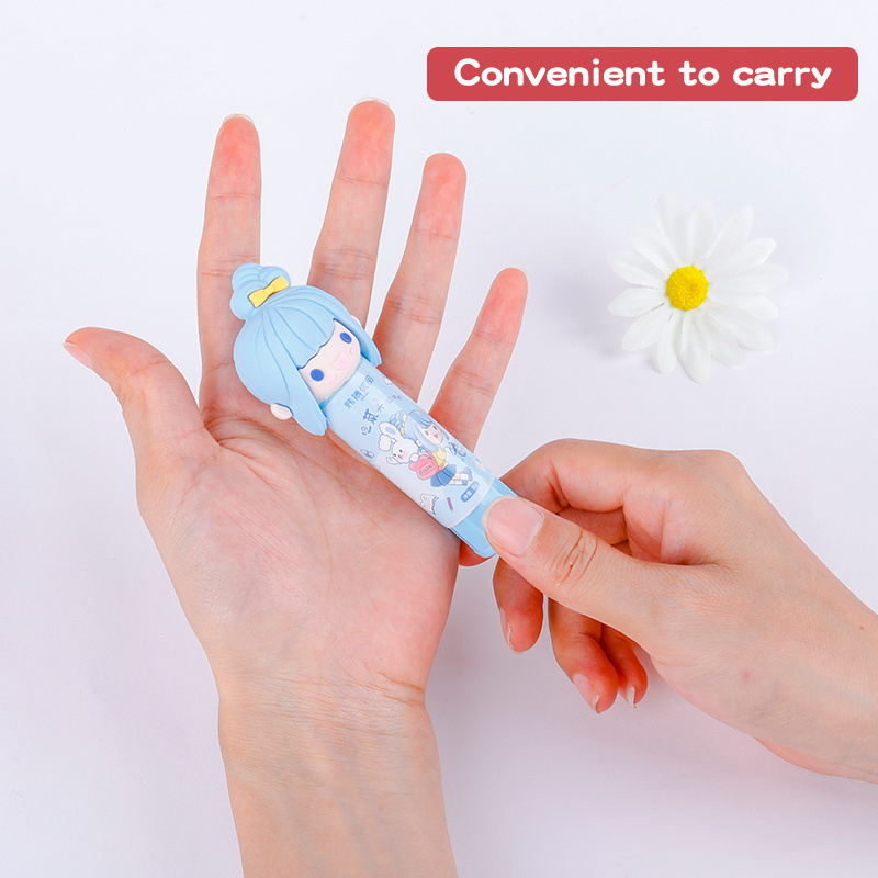 Weibo Non-Toxic Safe Glue SticksCreative Cartoon Head Cover Student Glue Stick Cute Kawaii Mini Glue Stick