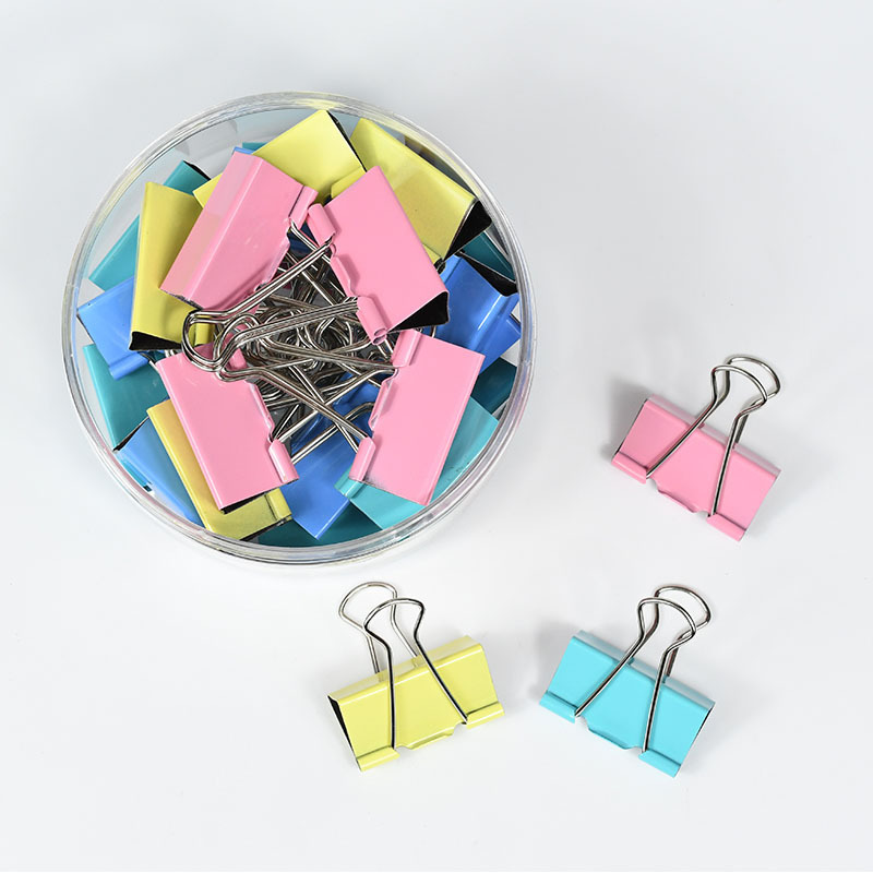 Metal Binder Clips Home Office Books File Paper Organizer Clip Food ClipsStrong clamping force Easy classification 24 Pcs 6241B