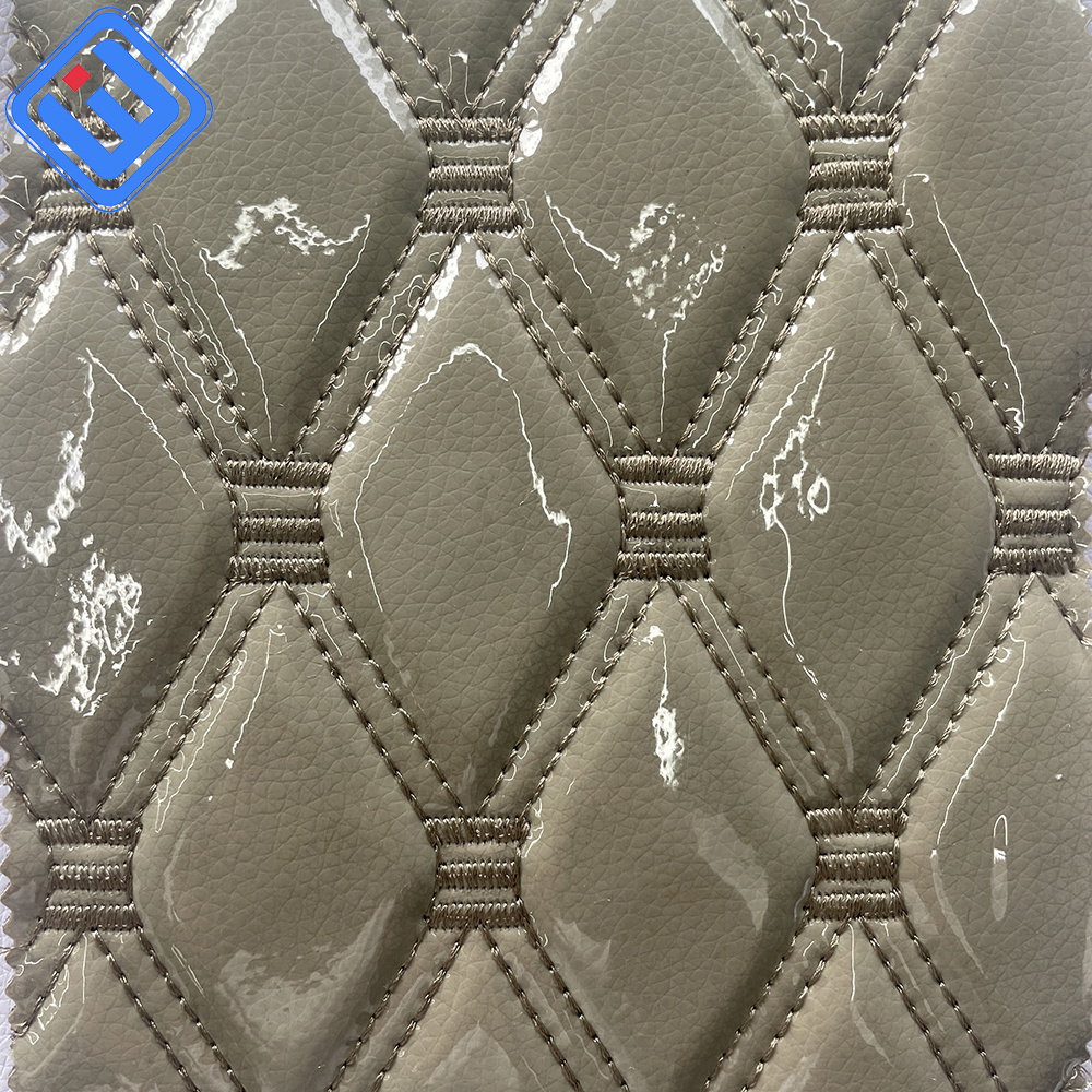 Wholesale 160CM 180CM Pvc Faux Embroidery Leather Perforated Foam Sheet With Pvc Film For Car Seat Making