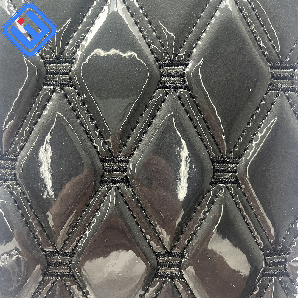 Wholesale 160CM 180CM Pvc Faux Embroidery Leather Perforated Foam Sheet With Pvc Film For Car Seat Making