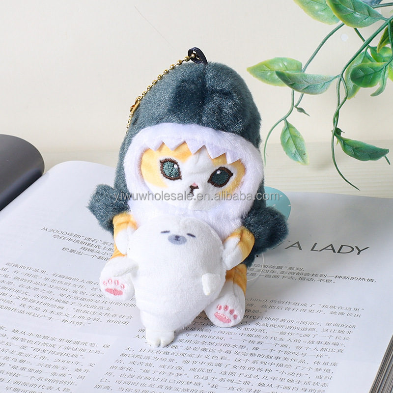 IN STOCK 2024 new soft kawaii cute plushie peluche animal doll shark cat seal stuffed plush toy keychain for claw machine