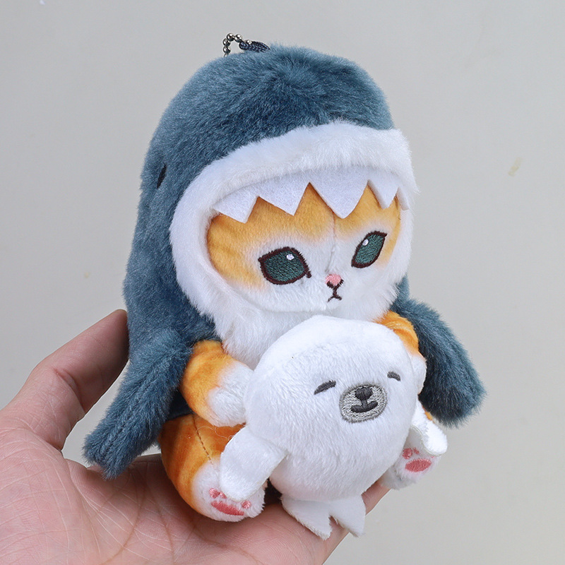 IN STOCK 2024 new soft kawaii cute plushie peluche animal doll shark cat seal stuffed plush toy keychain for claw machine