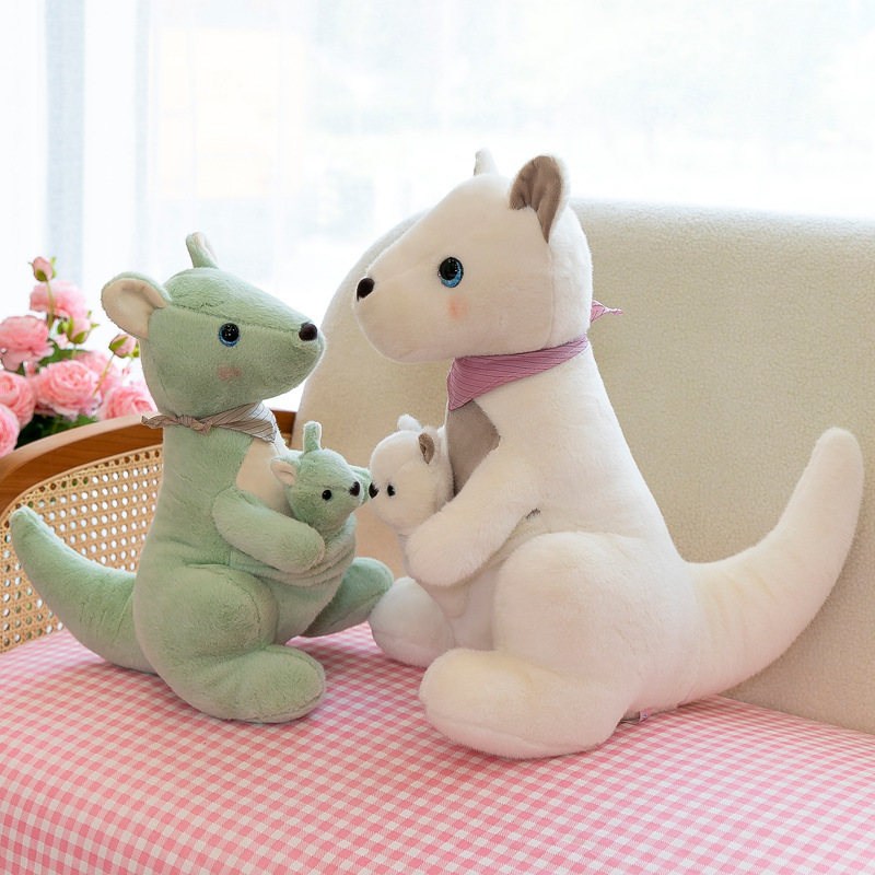 IN STOCK soft kawaii cute plushie peluche new animal doll cushion pillow 26cm small mother baby kangaroo stuffed plush toy