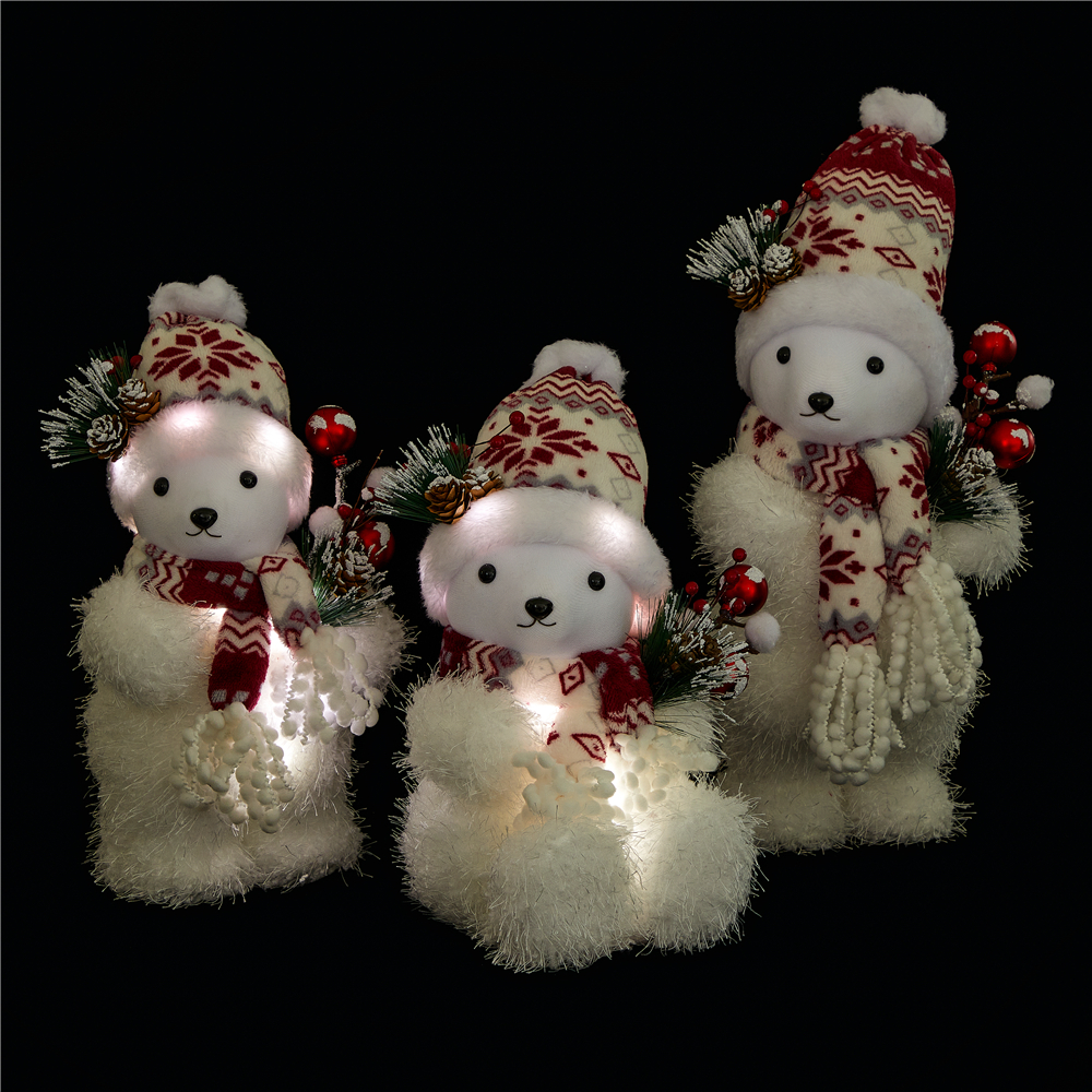 Superwin Custom 2022 Led Teddy Bear Christmas Christmas Polar Bear Decoration Outdoor Lighted Decoration