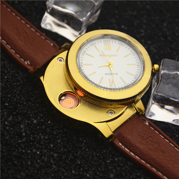 Wholesale Windproof Cigarette Cigar Lighter watch Smart watch lighter cigarette wristwatch gift USB rechargeable lighter Watch