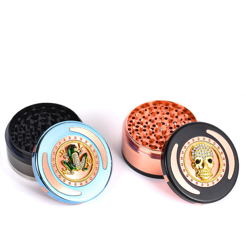 WOWO TECH High Quality Herb Grinder 4 Layers Large 90mm Zinc Alloy Dry Herb Tobacco Crusher Smoking Grinder