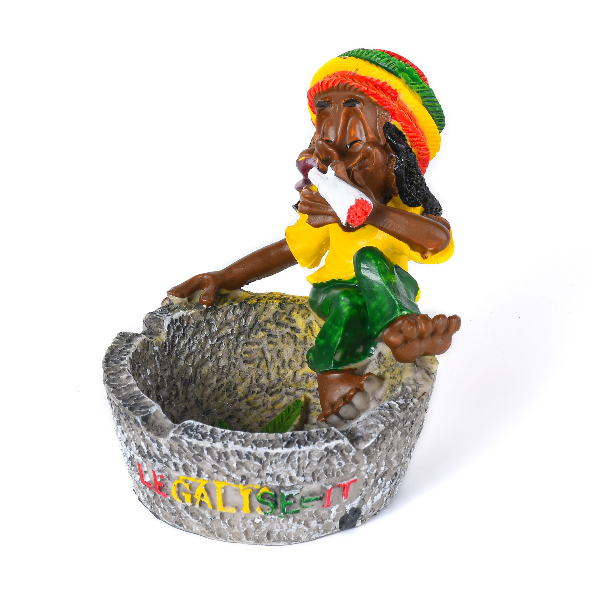 WOWO TECH Smoking Accessories Character Shape Small Size Resin Ashtray Creative Jamaican Resin Ashtrays