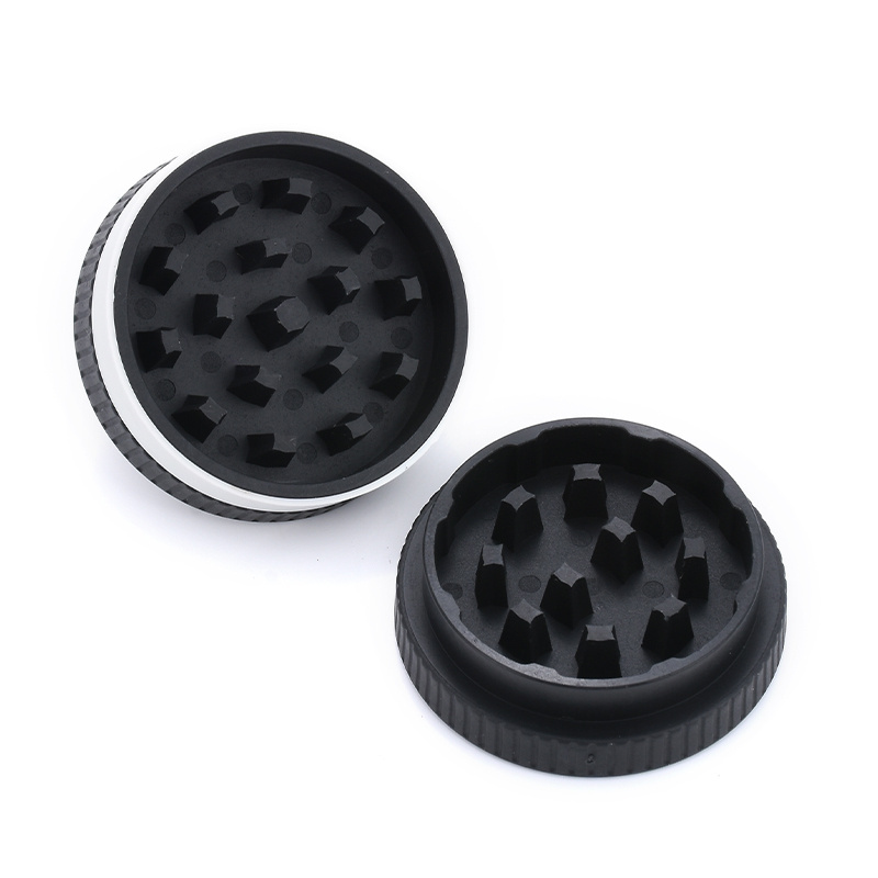 WOWO TECH Cheap Plastic Grinder Cookie Shape Biodegradable Herb Grinder 2 Parts Manual Spice Grinder