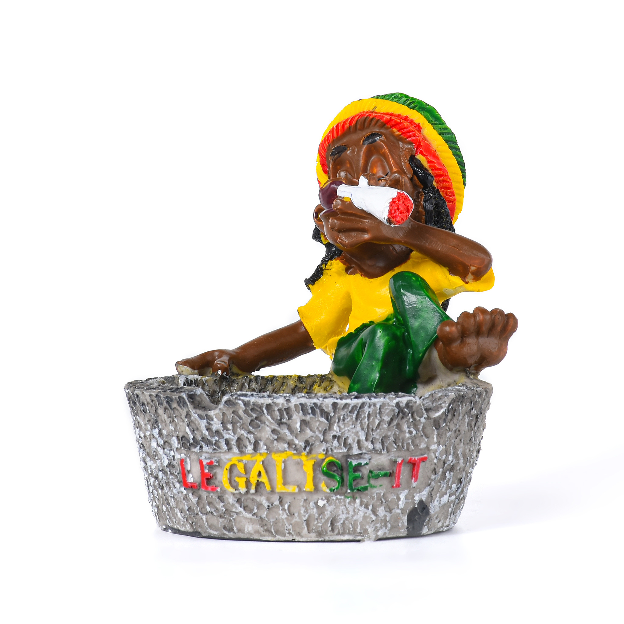 WOWO TECH Smoking Accessories Character Shape Small Size Resin Ashtray Creative Jamaican Resin Ashtrays