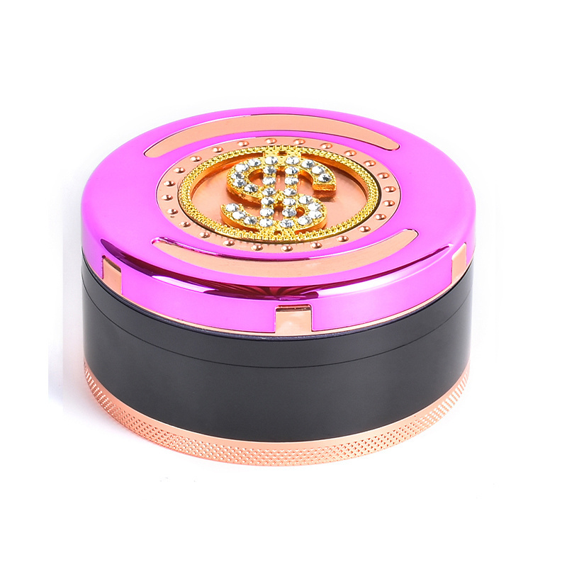 WOWO TECH High Quality Herb Grinder 4 Layers Large 90mm Zinc Alloy Dry Herb Tobacco Crusher Smoking Grinder