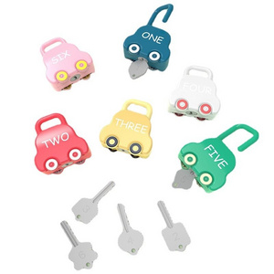 Kids Learning Lock with Key Car Games Montessori Educational Toy Number Matching Lock  Sensory Toys