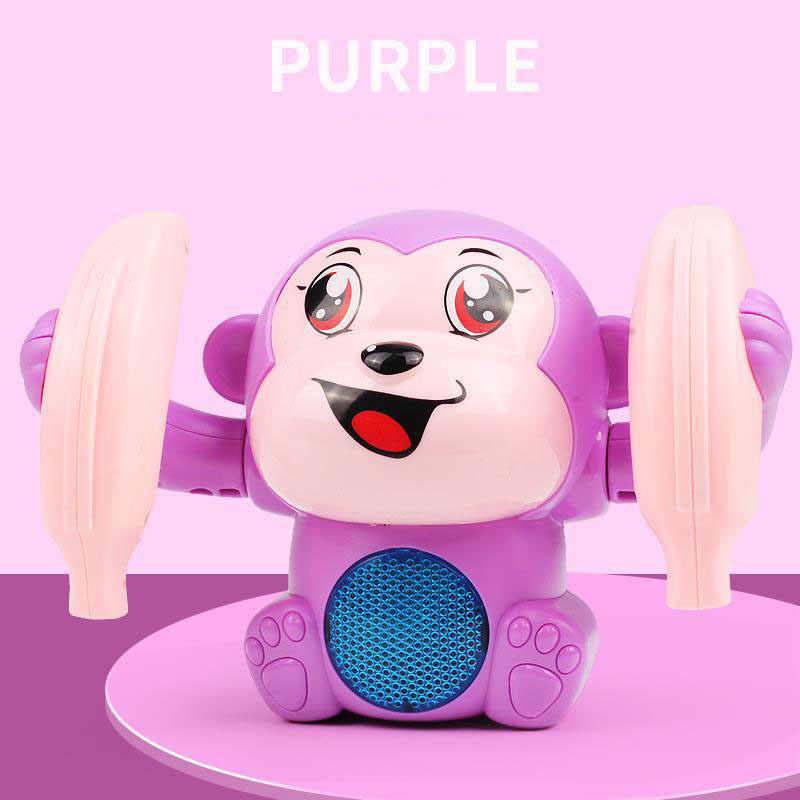 Rolling Little Monkey Toy Walk Sing Brain Game Interactive Crawling Electric Toys for Kids