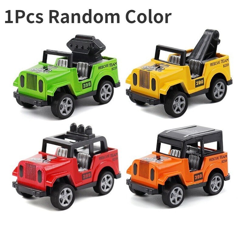 Children's toy car pull back off-road vehicle jeep model toy car four-wheel drive pull back car