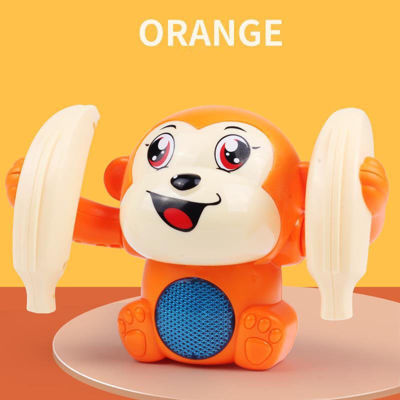 Rolling Little Monkey Toy Walk Sing Brain Game Interactive Crawling Electric Toys for Kids