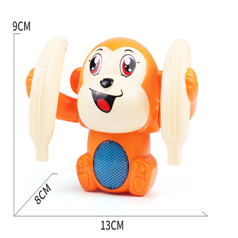 Rolling Little Monkey Toy Walk Sing Brain Game Interactive Crawling Electric Toys for Kids