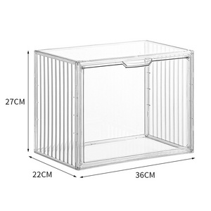 Clear Assemble Cube Plastic Dustproof Hobby Display Case Organizer for Collectibles Action Figures Toys Desktop Storage Box