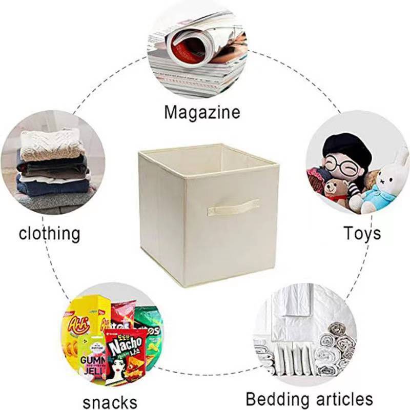 Collapsible Cube Bins Non Woven Fabric Storage Box Clothes Storage Bag high quality wholesale custom Clothing Organizer