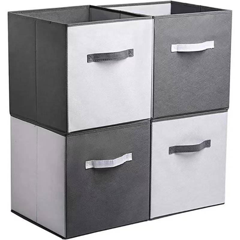 Collapsible Cube Bins Non Woven Fabric Storage Box Clothes Storage Bag high quality wholesale custom Clothing Organizer