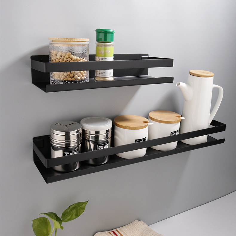 Sanga Low Price Wholesale Stainless Steel No Drill Storage Organizer Wall Mounted Spice Rack Restaurant Kitchen Shelf