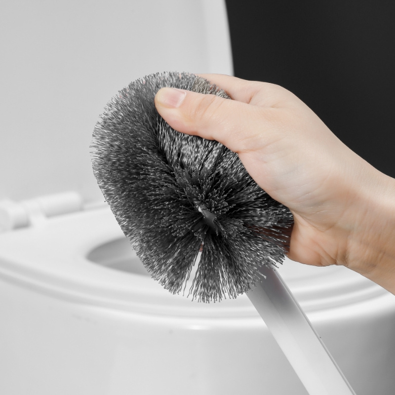 Sanga Bathroom Deep Cleaning Toilet Cleaner Scrubber Under Rim Dead Corner Toilet Brushes Curved Toilet bristle brush