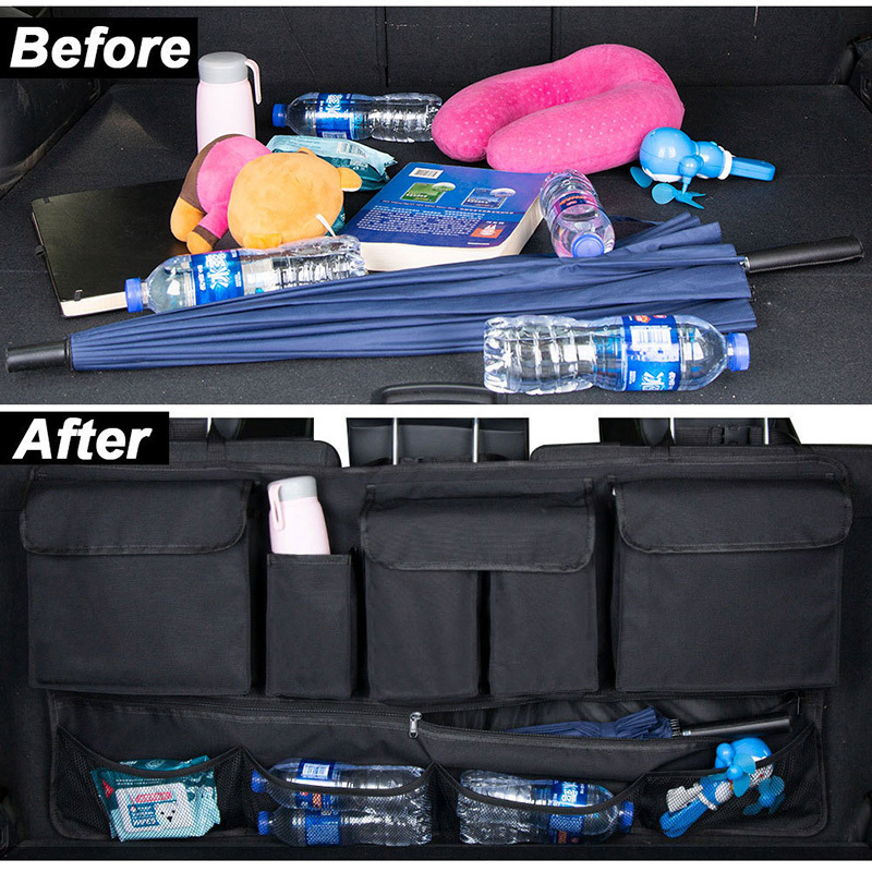 New arrival travel multifunctional hanging car back seat trunk storage bag organizer