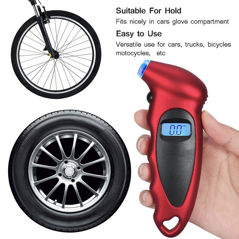 Custom logo non slip electric promotional digital car tire tyre pressure gauge