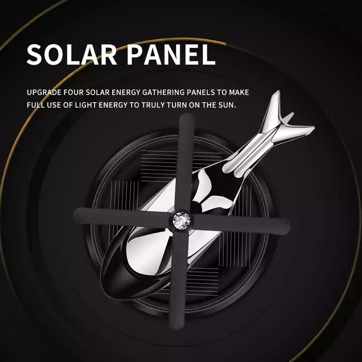 New arrival luxury solar energy helicopter portable car perfume air freshener