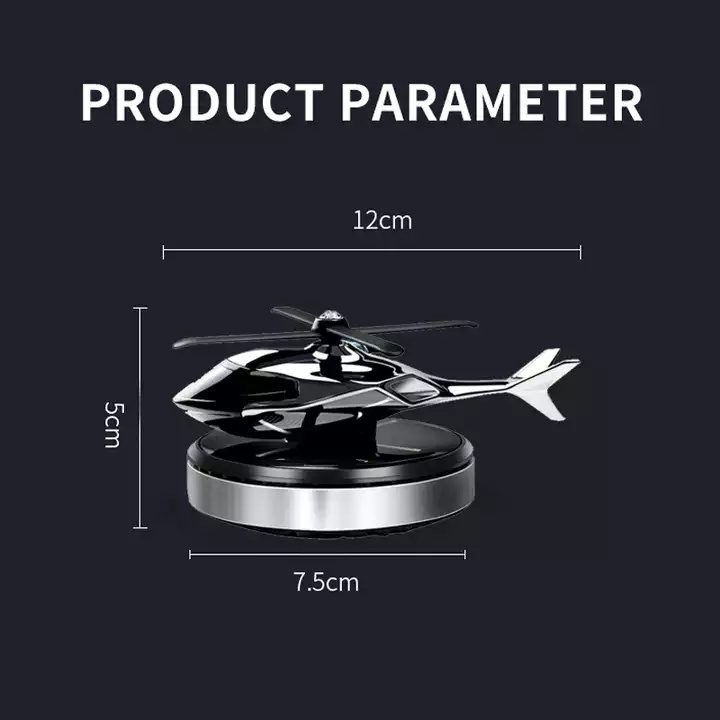 New arrival luxury solar energy helicopter portable car perfume air freshener