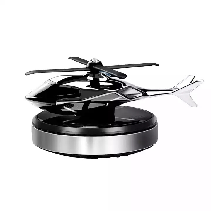 New arrival luxury solar energy helicopter portable car perfume air freshener