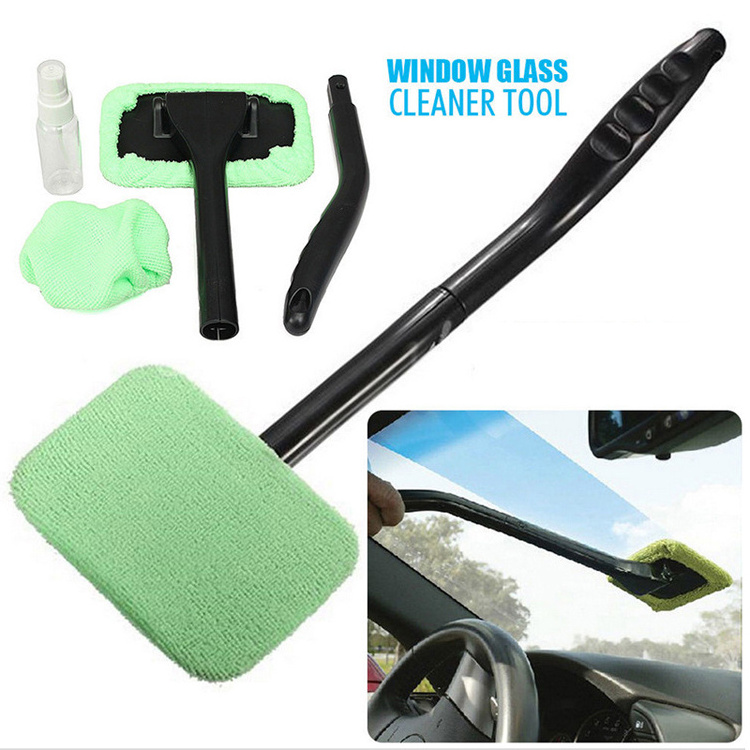 Portable detachable dust removal car windshield glass cleaning wash brushes