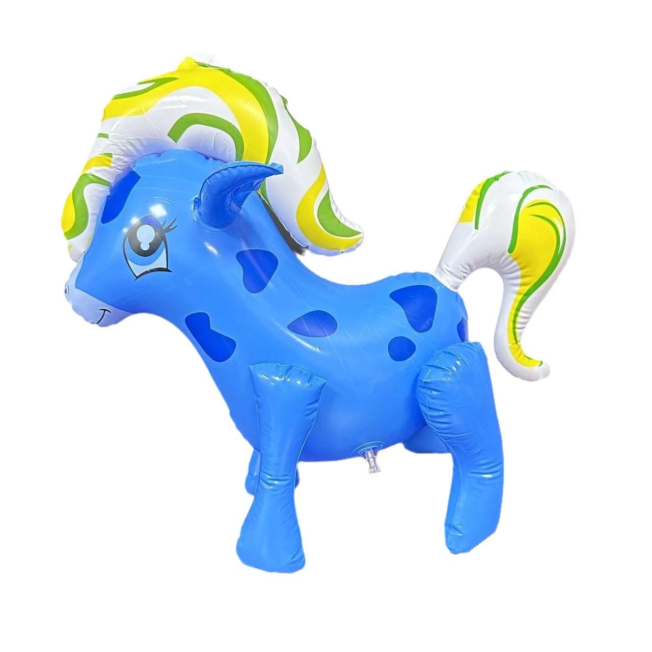 Manufacturer's direct sales of Rainbow Horse PVC inflatable toys two-color cartoon animal