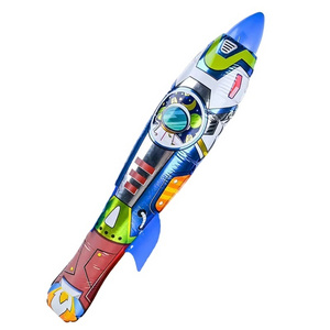 Cross border hot sale outdoor flying toys pvc rocket inflatable toys Tiktok same inflatable rocket