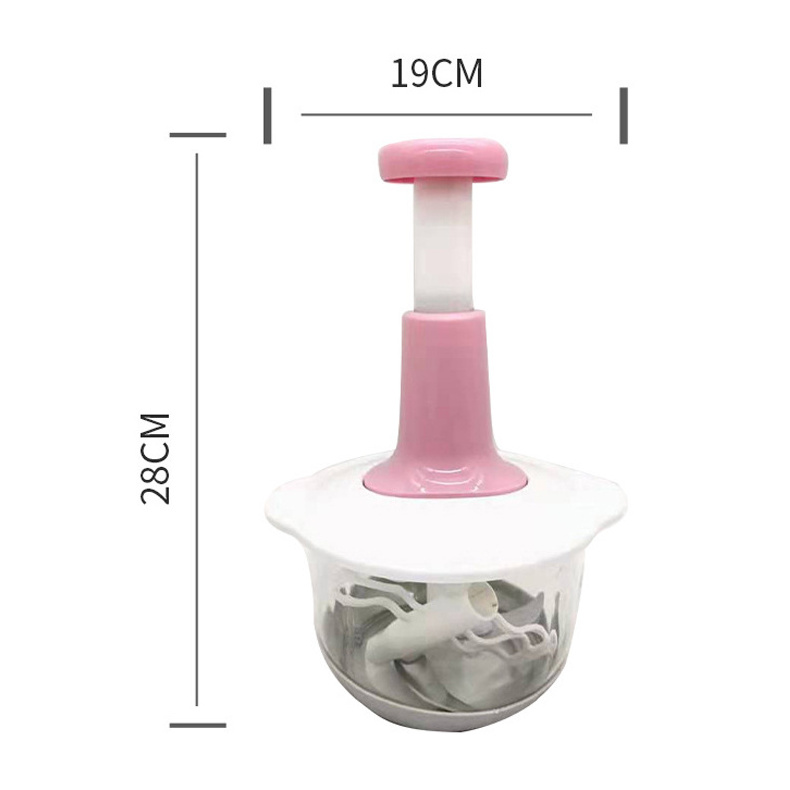 2024 New Hot Sale Hand Press Portable Hand Held Grinder Magic Shredder Garlic Herb Vegetable Meat Blender Food Chopper