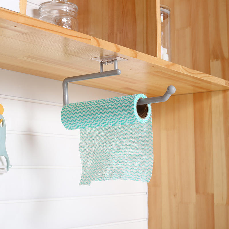 Kitchen Tissue Holder Hanging Toilet Roll Paper Towel Holder Rack Kitchen Bathroom Cabinet Door Hook Holder Organizer