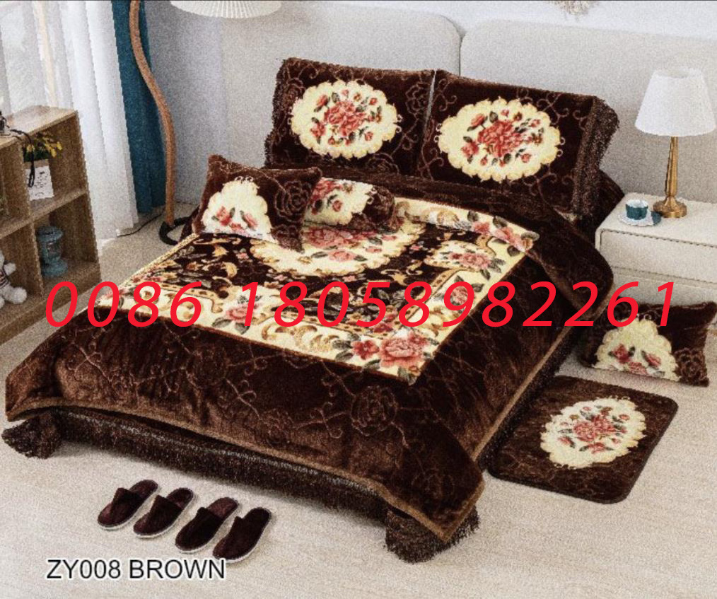 blanket for winter velvet fabric bedding set flannel quilted bedspread cotton 10pcs velvet bedspread king size woven blanket