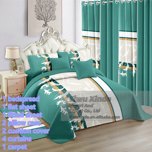 Fast shipping 12 piece bedding sets with curtains wholesale low price luxury package king size bedroom sheets 12 pieces sheet