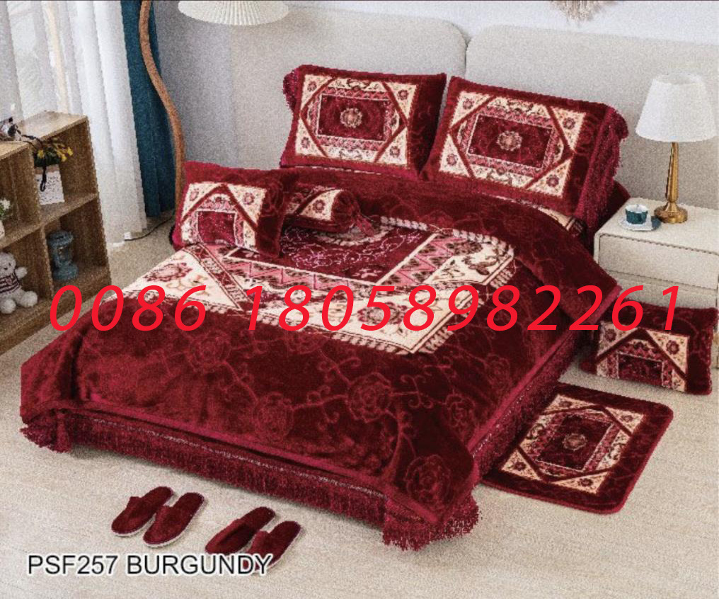 blanket for winter velvet fabric bedding set flannel quilted bedspread cotton 10pcs velvet bedspread king size woven blanket