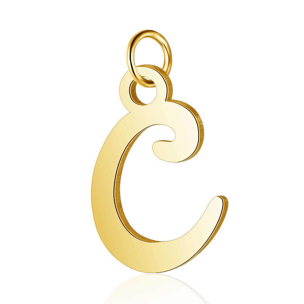 New Gold Letter The Alphabet Charms 316l Stainless Steel Fashion Custom Jewelry Floating alphabet charm