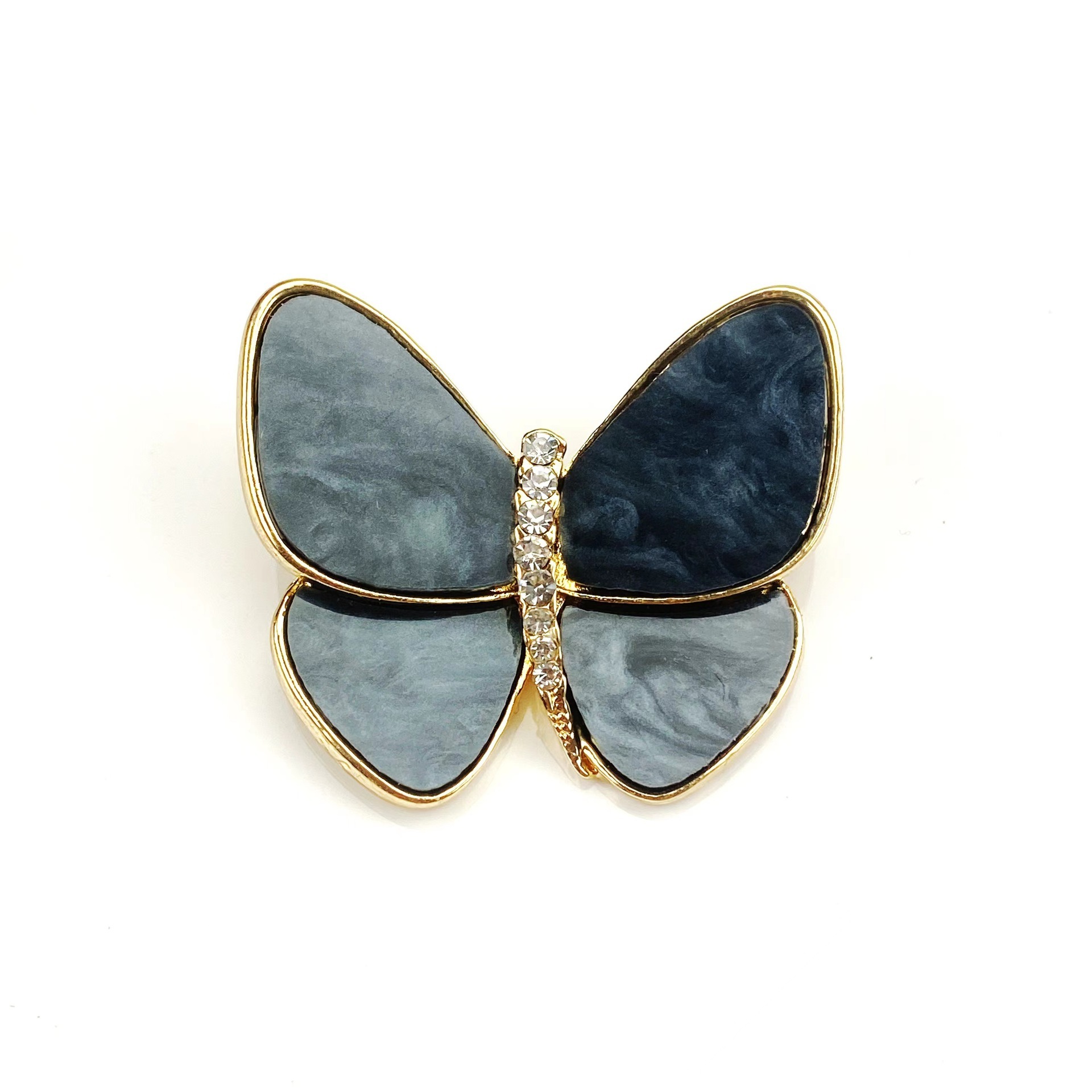 Hot Sale New Colorful Enamel Insect Lapel Safety Pin Rhinestone Butterfly Brooch Pins For Women