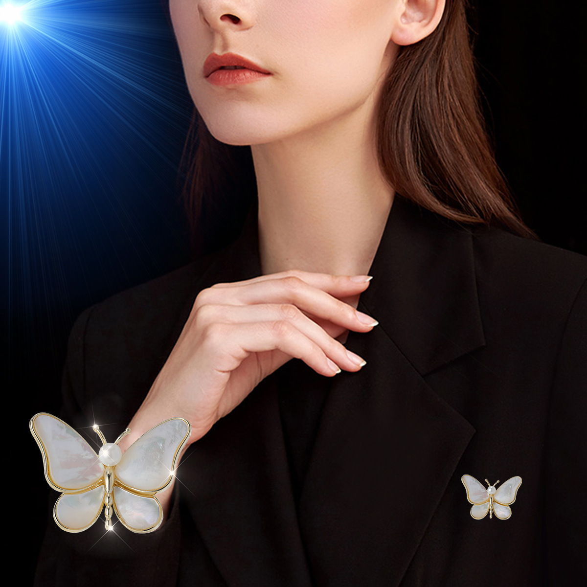 Hot Sale New Colorful Enamel Insect Lapel Safety Pin Rhinestone Butterfly Brooch Pins For Women